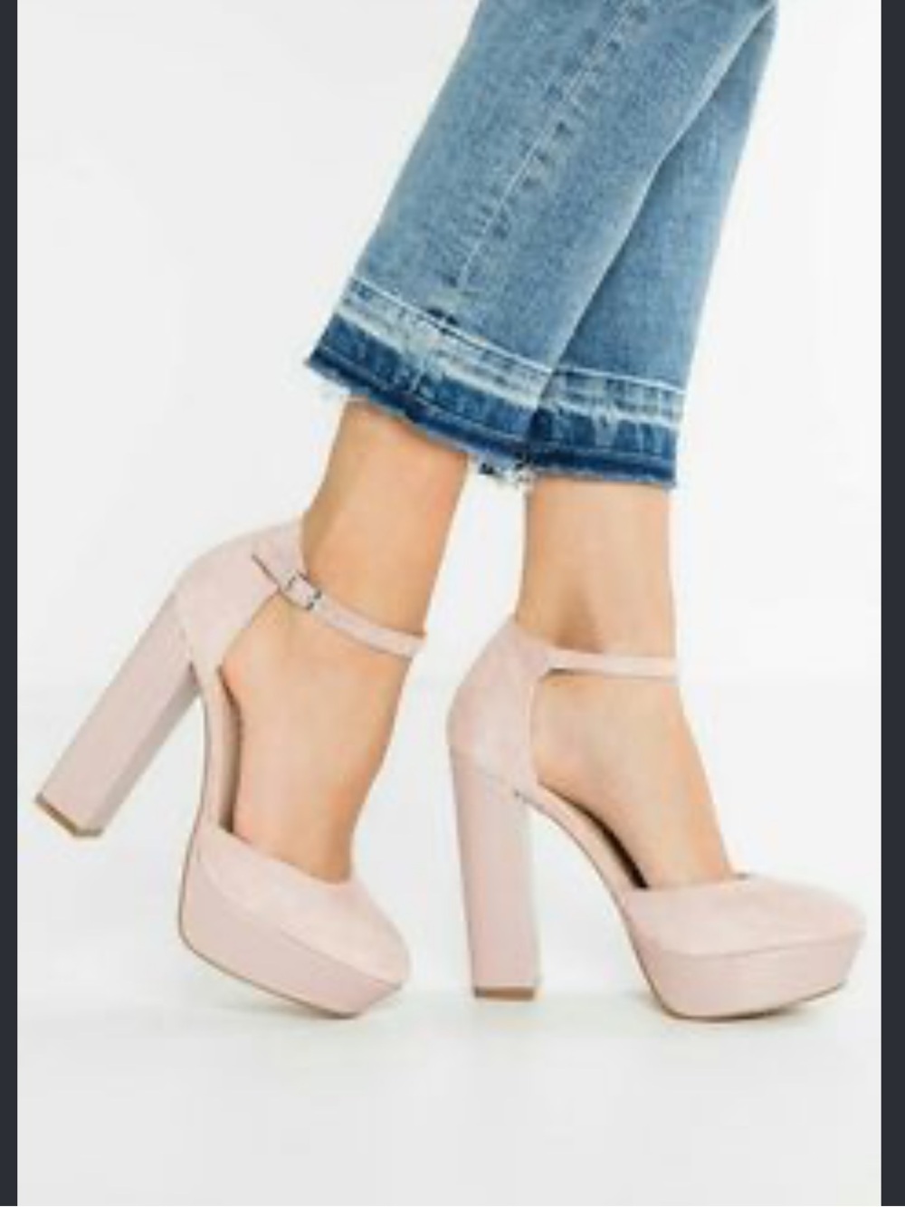 Steve Madden Women's Light Pink/Cream Extra High Heels